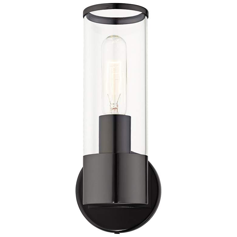 Image 5 Banca 11 1/4" High Black Chrome Wall Sconce more views