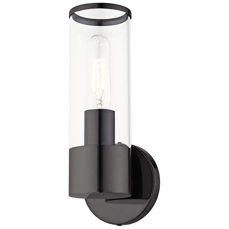 Image 6 Banca 11 1/4" High Black Chrome Wall Sconce more views