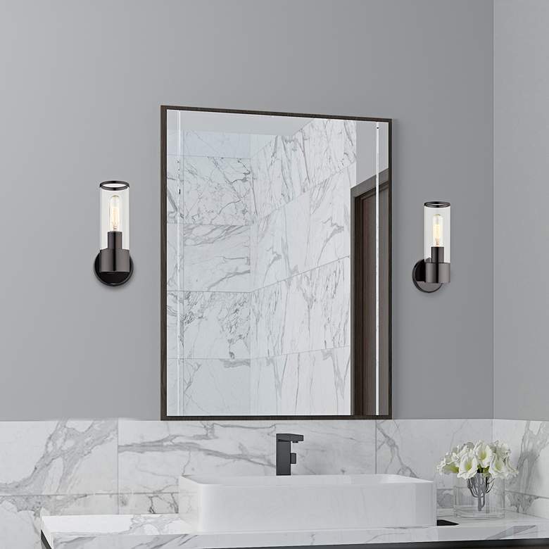 Image 7 Banca 11 1/4" High Black Chrome Wall Sconce more views