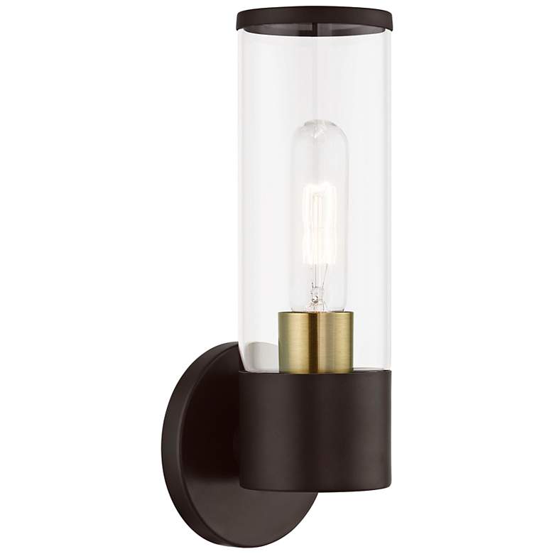 Image 3 Banca 11 1/4" High Bronze Wall Sconce