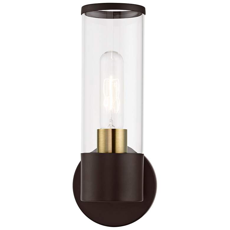 Image 6 Banca 11 1/4" High Bronze Wall Sconce more views