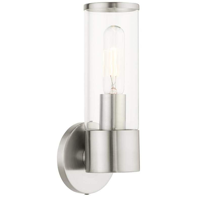 Image 1 Banca 11 1/4" High Brushed Nickel ADA Wall Sconce