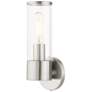 1_Banca 11 1/4" High Brushed Nickel ADA Wall Sconce