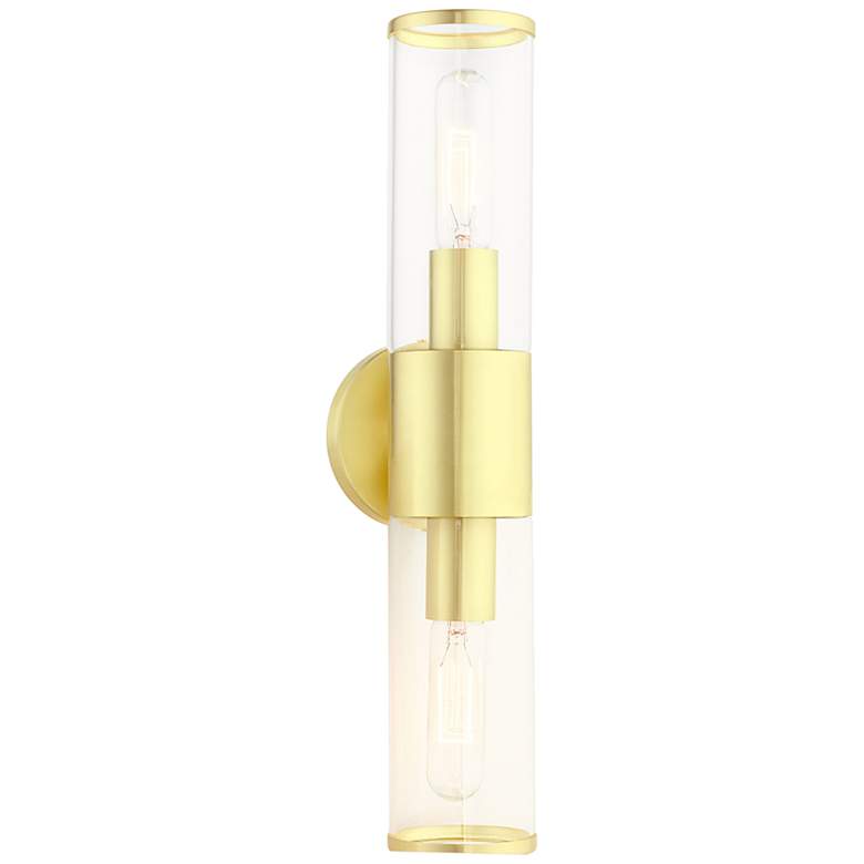 Image 1 Banca 18 1/2 inch Wide Satin Brass ADA 2-Light Bath Light