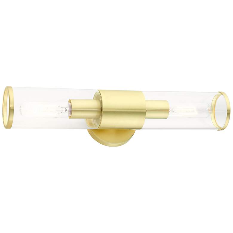 Image 6 Banca 18 1/2 inch Wide Satin Brass ADA 2-Light Bath Light more views