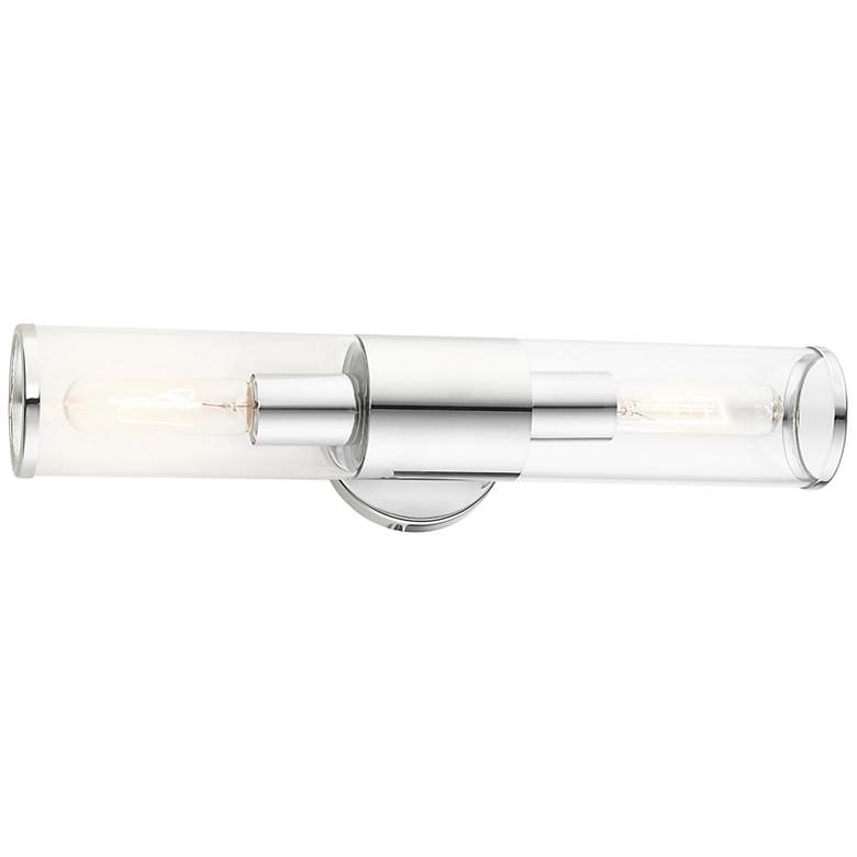 Image 6 Bancroft 18 1/2 inch High Polished Chrome 2-Light Wall Sconce more views