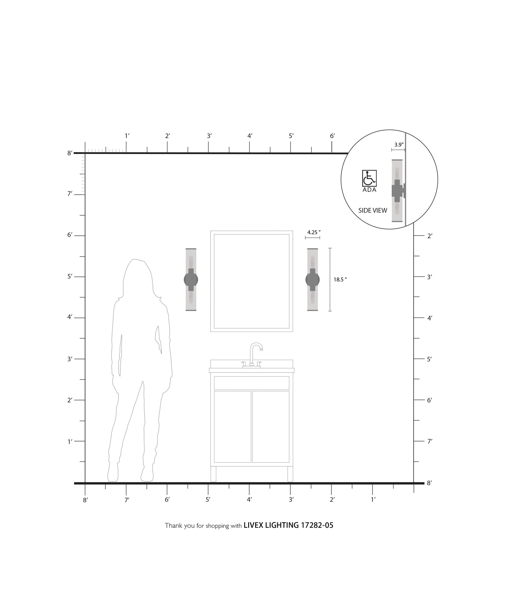 Bancroft 18 1/2" High Polished Chrome 2-Light Wall Sconce