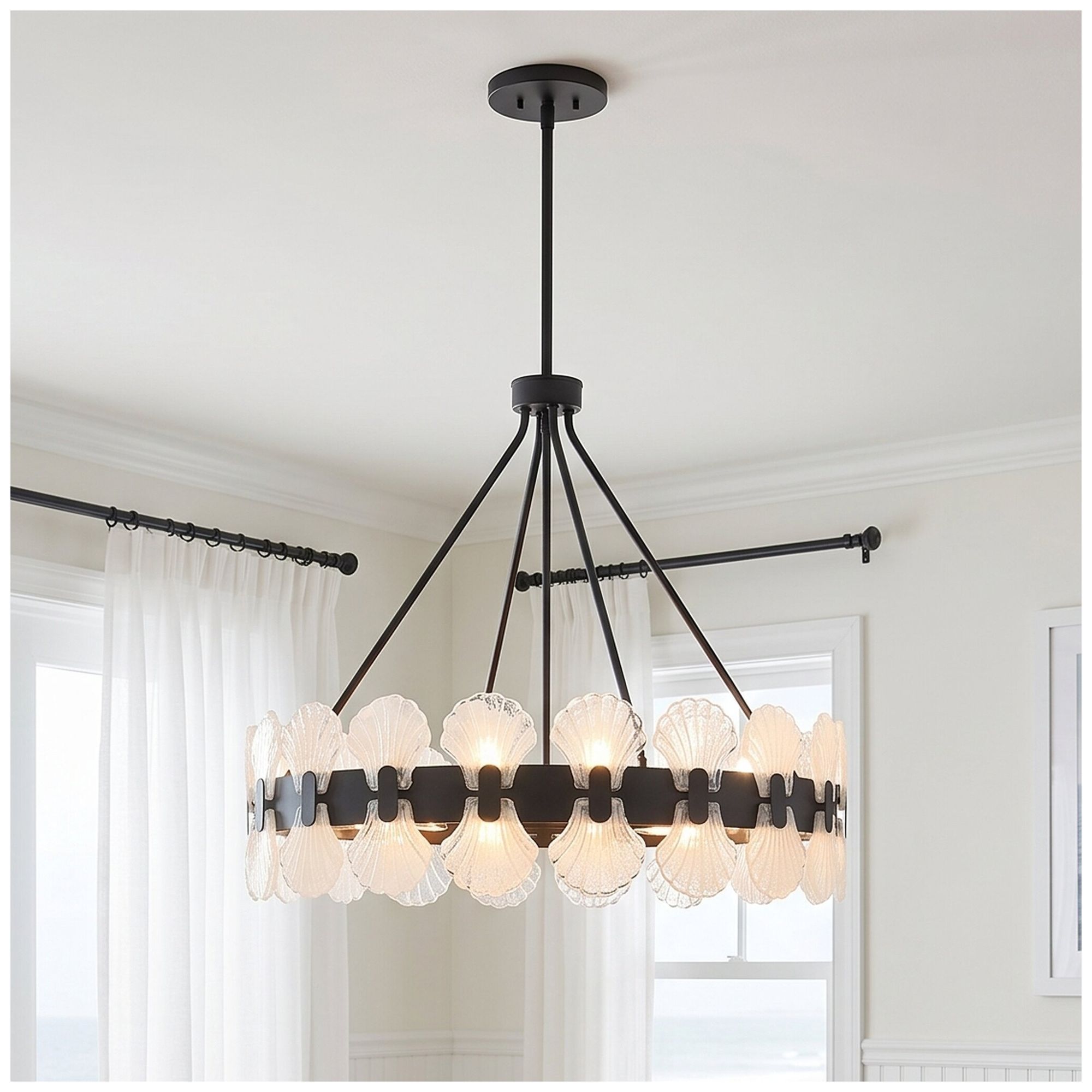 Image 7 Bancroft 6-Light Chandelier in Matte Black more views