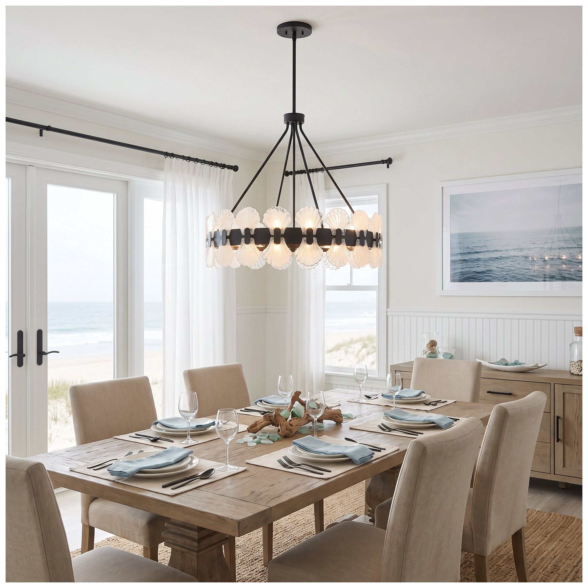 Bancroft 6-Light Chandelier in Matte Black
