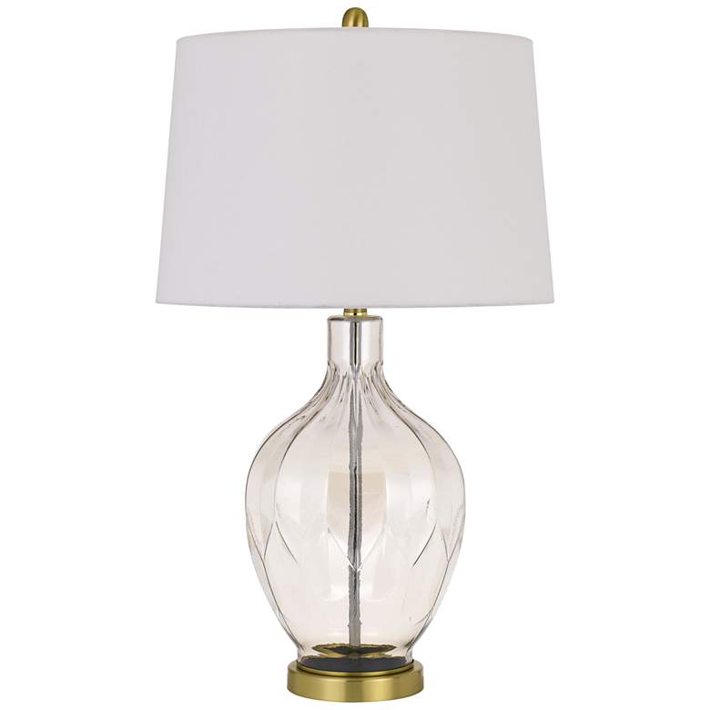 Image 2 Bancroft Glass and Antique Brass Table Lamp