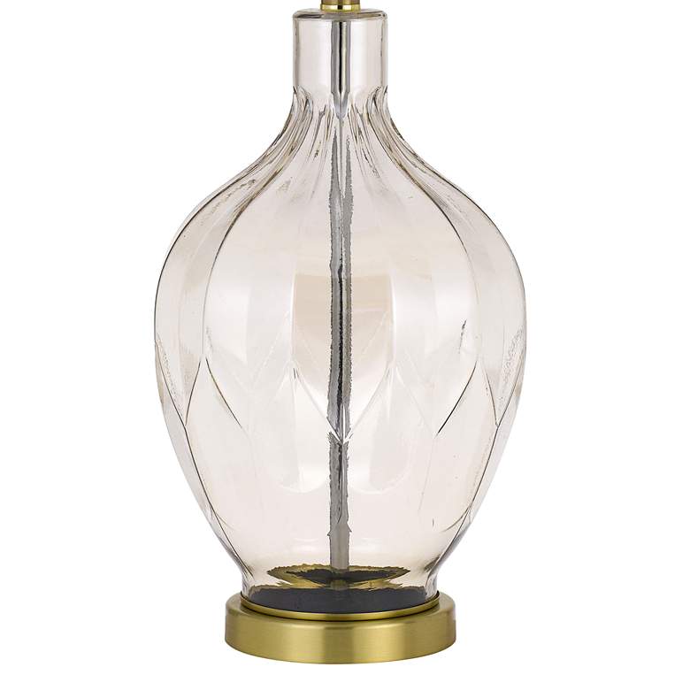 Image 4 Bancroft Glass and Antique Brass Table Lamp more views