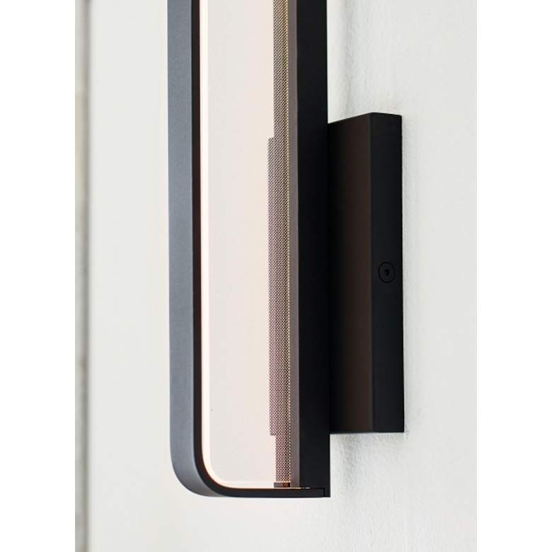Image 4 Banda 13" High Matte Black LED Wall Sconce more views