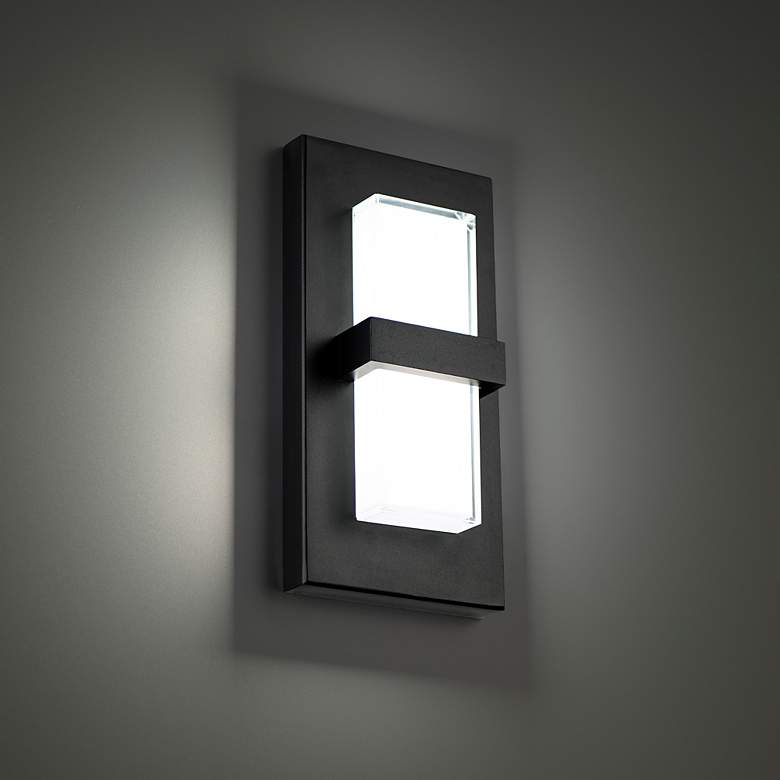 Image 1 Bandeau 10"H x 5"W 1-Light Outdoor Wall Light in Black
