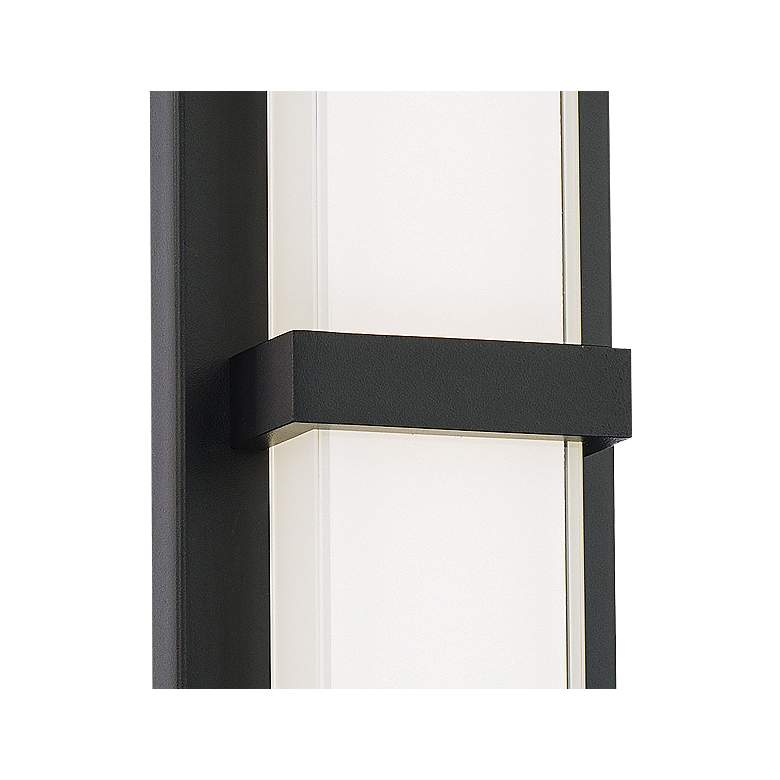 Image 2 Bandeau 16"H x 5"W 1-Light Outdoor Wall Light in Black more views