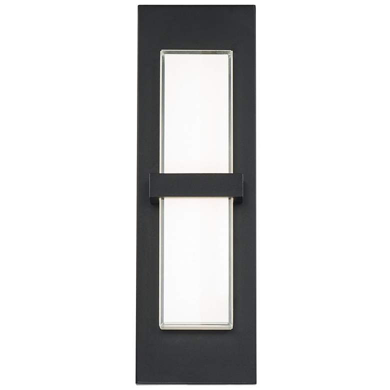 Image 3 Bandeau 16"H x 5"W 1-Light Outdoor Wall Light in Black more views