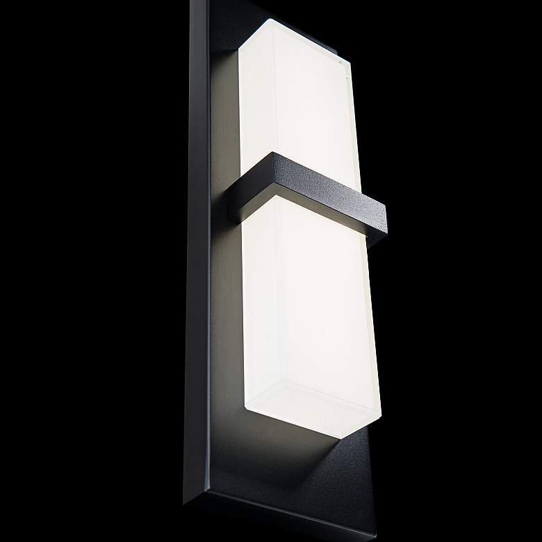 Image 6 Bandeau 16"H x 5"W 1-Light Outdoor Wall Light in Black more views