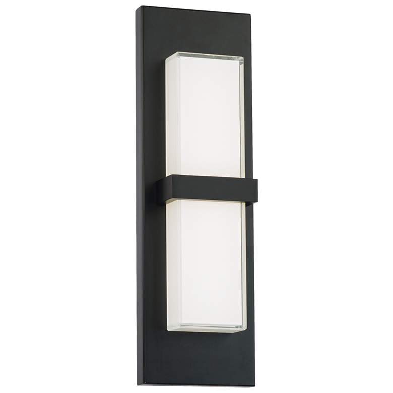 Image 1 Bandeau 16 inchH x 5 inchW 1-Light Outdoor Wall Light in Black