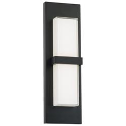 Bandeau 16&quot;H x 5&quot;W 1-Light Outdoor Wall Light in Black
