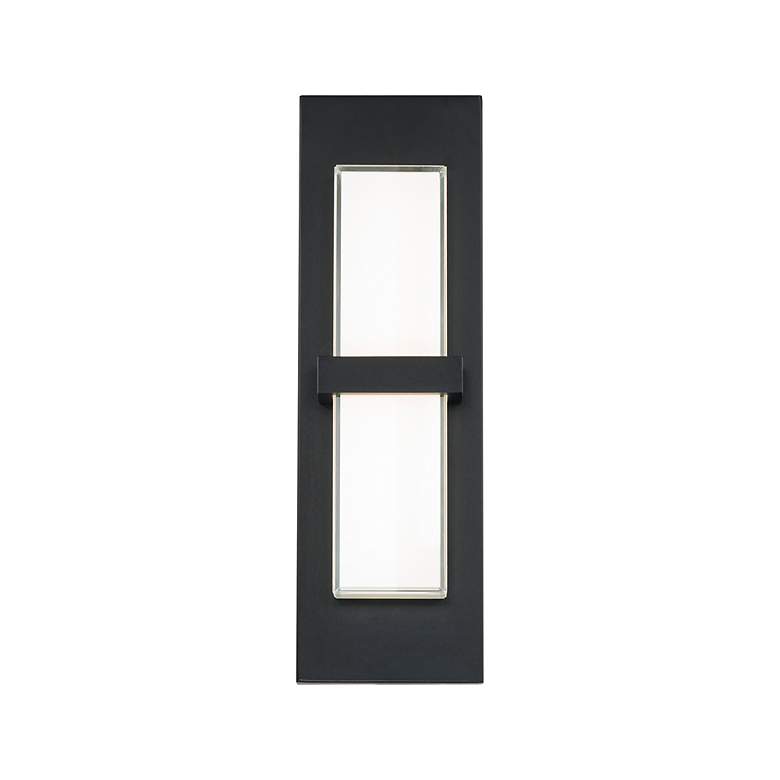Image 2 Bandeau 16"H x 5"W 1-Light Outdoor Wall Light in Black more views