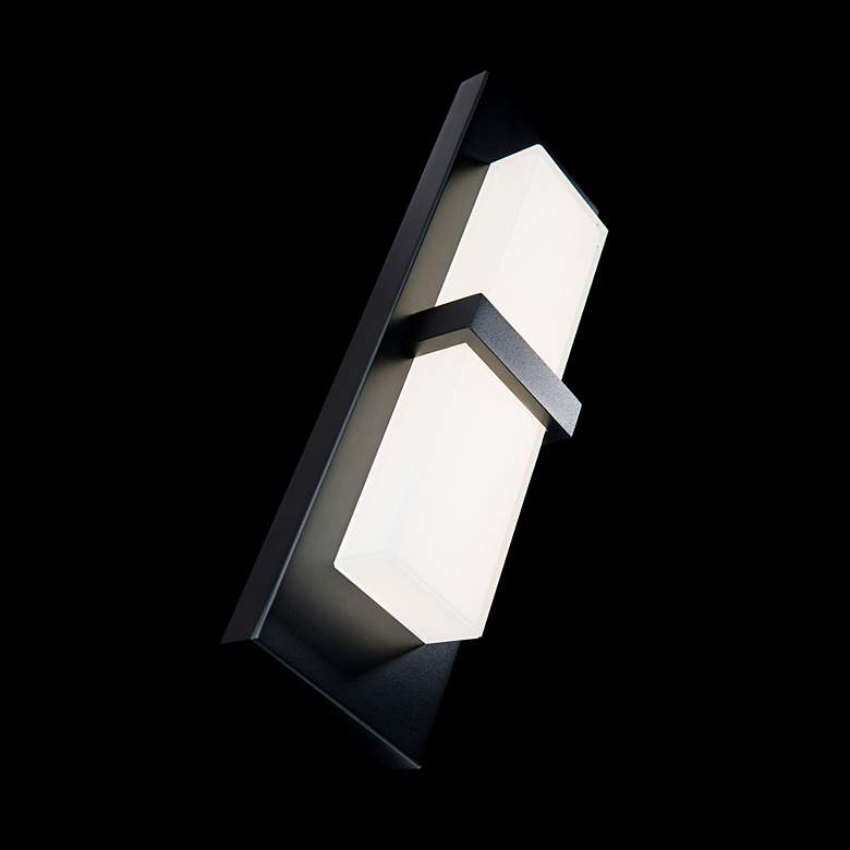 Image 3 Bandeau 22"H x 6"W 1-Light Outdoor Wall Light in Black more views
