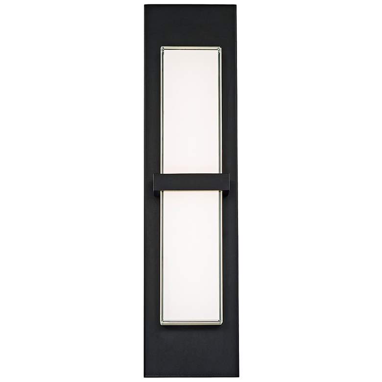 Image 3 Bandeau 22"H x 6"W 1-Light Outdoor Wall Light in Black more views