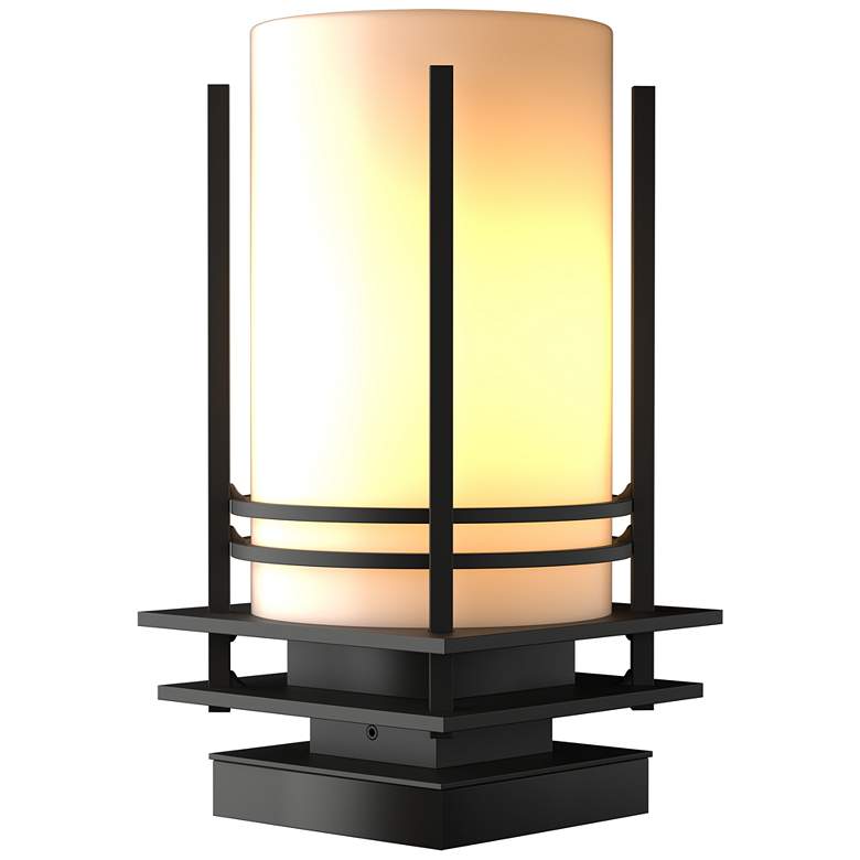 Image 1 Banded 12.8"H Coastal Oil Rubbed Bronze Outdoor Pier Mount w/ Opal Sha