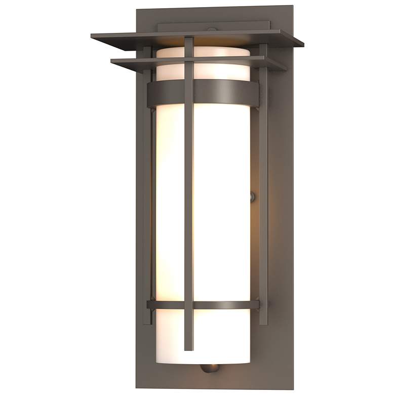 Image 1 Banded 12 1/2" High Coastal Dark Smoke Outdoor Wall Light