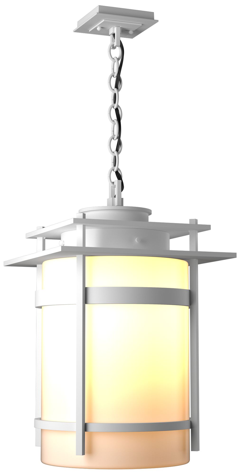Banded 14" High Large Coastal White Outdoor Fixture - Made to Order