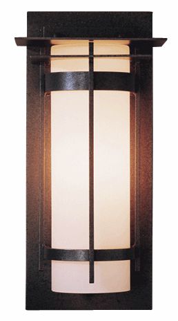 Banded 16.2"H Coastal Natural Iron Outdoor Sconce w/ Opal Shade