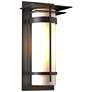 Banded 20.3"H Coastal Oil Rubbed Bronze Large Outdoor Sconce w/ Opal S