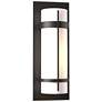 Banded 20.8"H Coastal Oil Rubbed Bronze Large Outdoor Sconce w/ Opal S