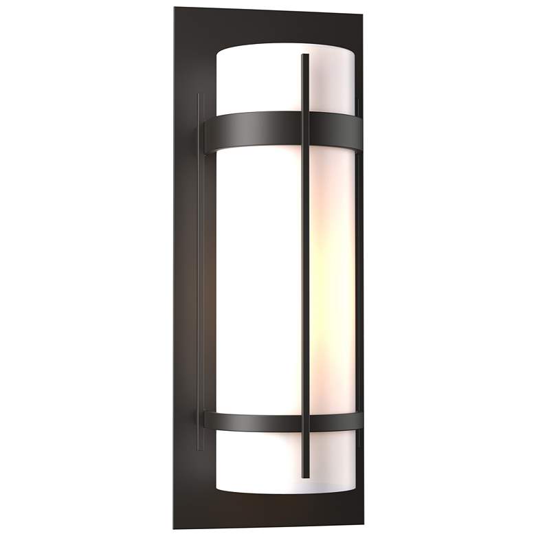 Image 1 Banded 20.8"H Coastal Oil Rubbed Bronze Large Outdoor Sconce w/ Opal S