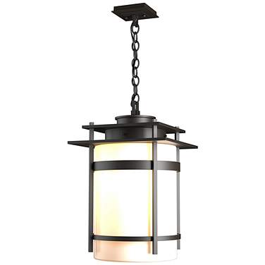 Banded 22"H Coastal Oil Rubbed Bronze Large Outdoor Fixture w/ Opal Sh