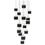 1_Banded 5"H x 23"W 15-Light Multi-Light Pendant in Black