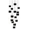 Banded 5"H x 23"W 15-Light Multi-Light Pendant in Black