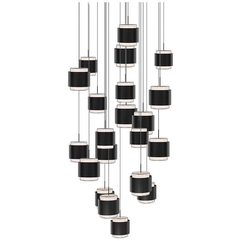 Image 1 Banded 5"H x 26"W 21-Light Multi-Light Pendant in Black