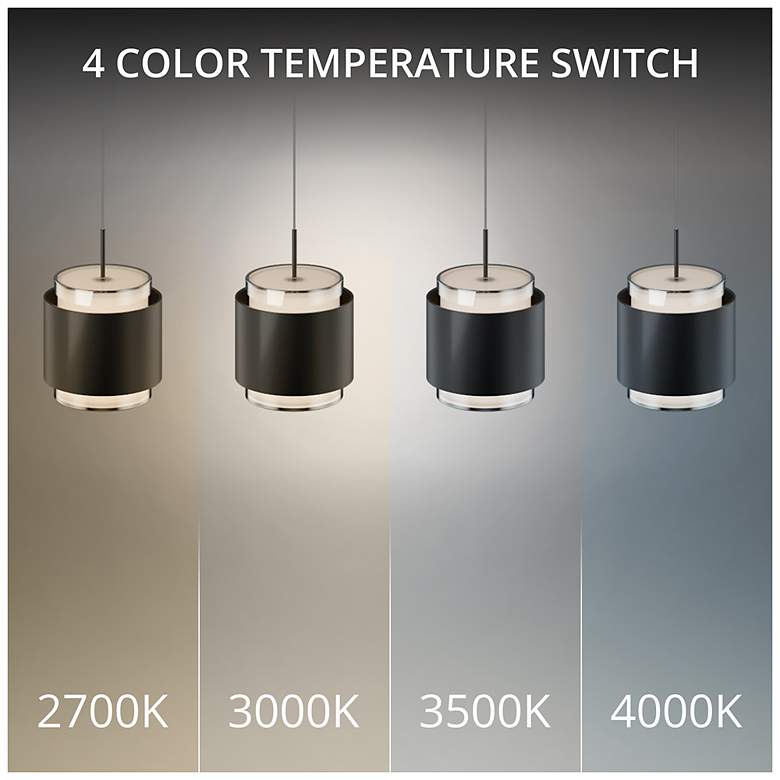 Image 3 Banded 5"H x 41.5"W 3-Light Multi-Light Pendant in Black more views