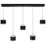 1_Banded 5"H x 41.5"W 5-Light Multi-Light Pendant in Black
