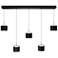 Banded 5"H x 41.5"W 5-Light Multi-Light Pendant in Black