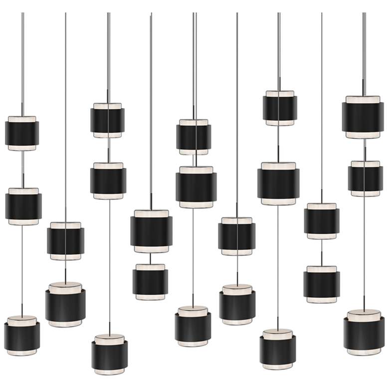 Image 1 Banded 5"H x 42"W 23-Light Multi-Light Pendant in Aged Brass
