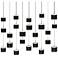 Banded 5"H x 42"W 23-Light Multi-Light Pendant in Aged Brass
