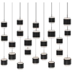 Banded 5"H x 42"W 23-Light Multi-Light Pendant in Aged Brass