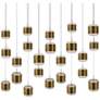 1_Banded 5"H x 42"W 23-Light Multi-Light Pendant in Black