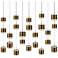Banded 5"H x 42"W 23-Light Multi-Light Pendant in Black