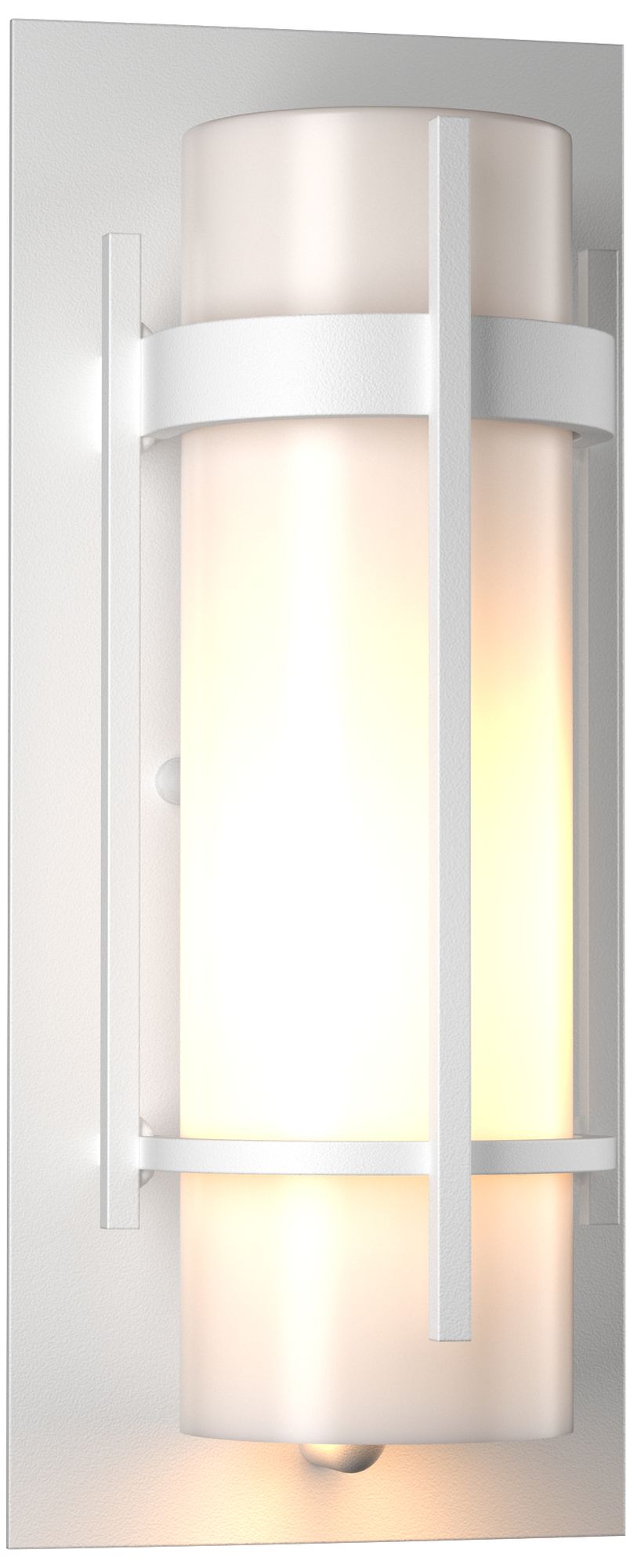 Banded 5" High Small Coastal White Outdoor Sconce - Made to Order