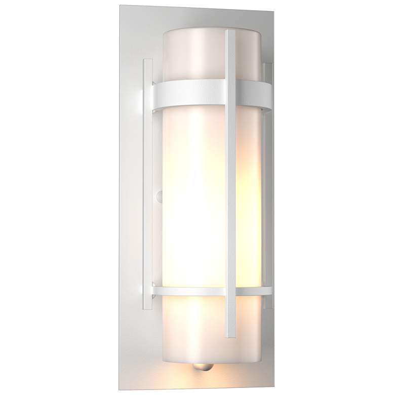 Image 1 Banded 5 inch High Small Coastal White Outdoor Sconce