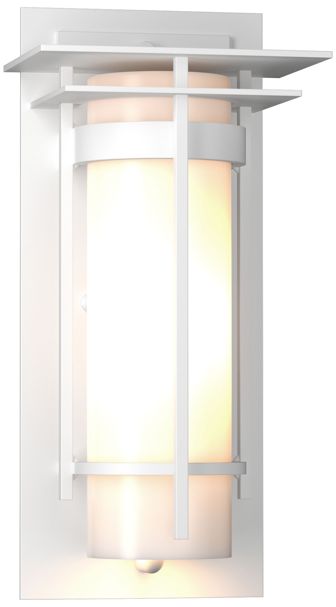 Banded 6" High Small Coastal White Outdoor Sconce - Made to Order