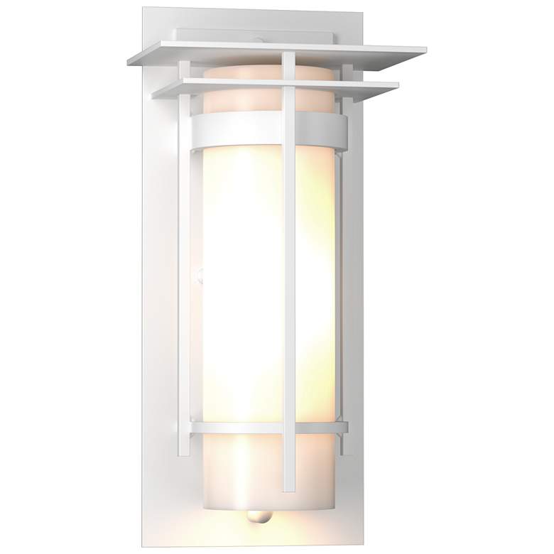 Image 1 Banded 6 inch High Small Coastal White Outdoor Sconce