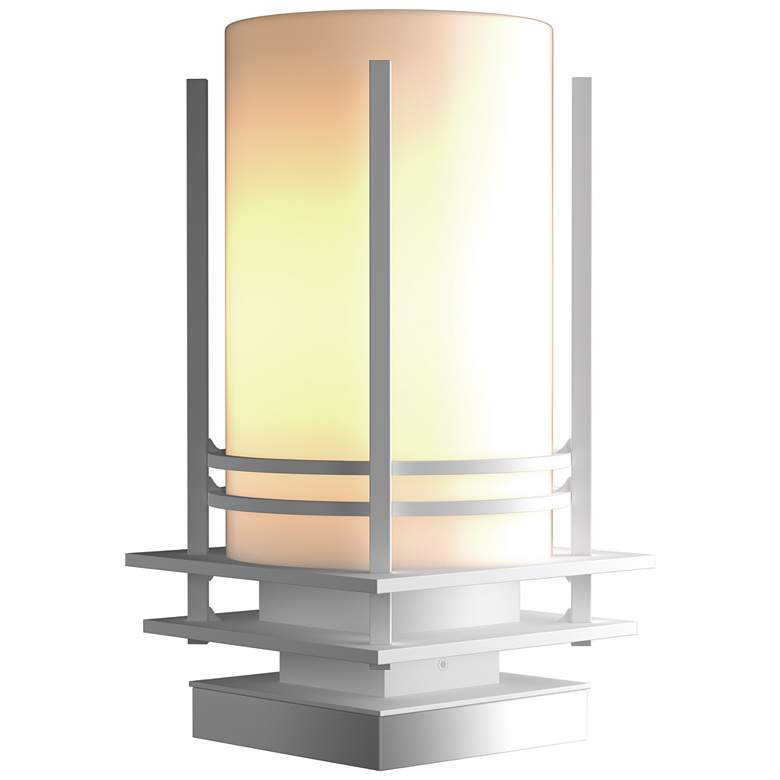 Image 1 Banded 7.3" High Coastal White Outdoor Pier Mount