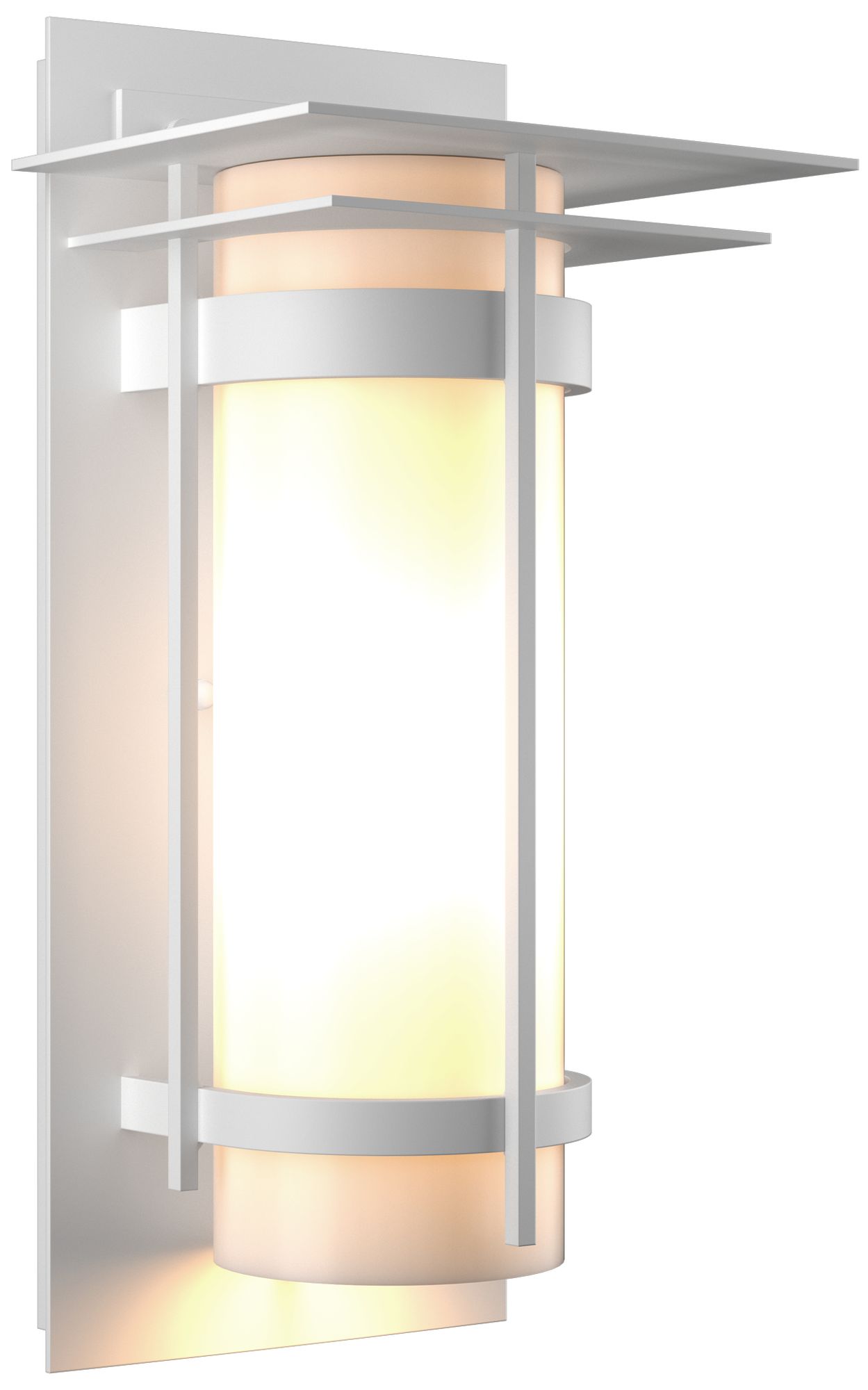 Banded 7.9" High Coastal White Outdoor Sconce - Made to Order